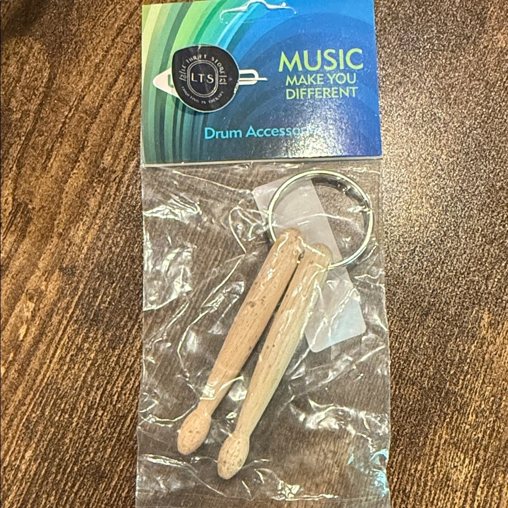 Drumstick Keychain - Natural Wood